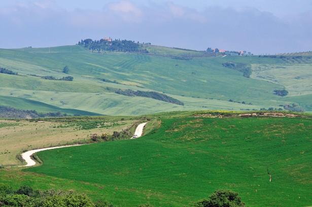 Tuscany landscape at the spring.