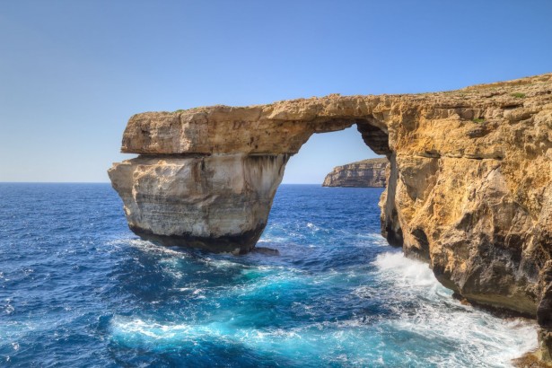 14099418 - azure window, famous stone arch on gozo island, malta