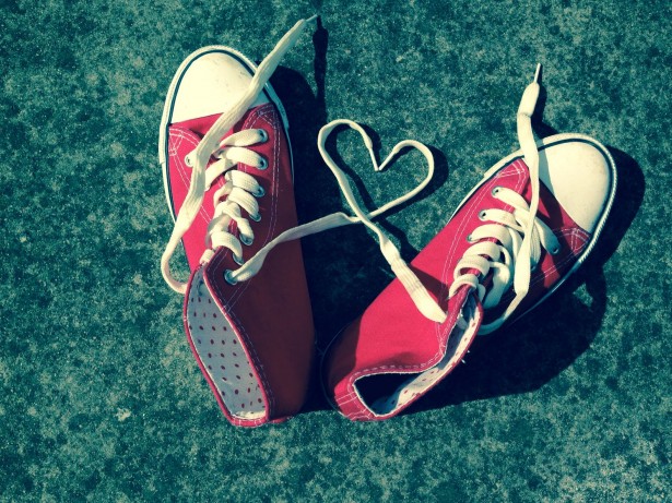 love heart baseball boots sneakers laces