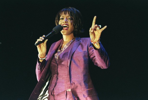 1/15/00 New York, NY. Whitney Houston performing at Radio City Music Hall during the Roy Jones vs. David Telesco fight. Photo by Rory Storm/Online USA, Inc.