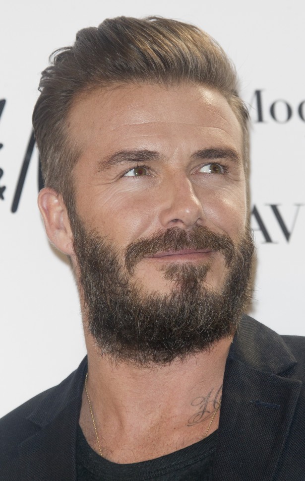 MADRID, SPAIN - MARCH 20: David Beckham presents the new 'Modern Essentials by H&M' collection at the H&M Gran Via store on March 20, 2015 in Madrid, Spain. (Photo by Eduardo Parra/Getty Images)