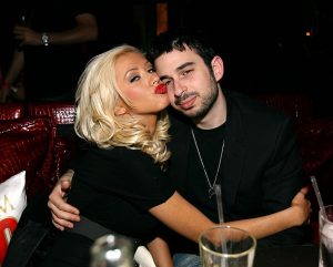 Jordan Bratman (right) and singer Christina Aguilera