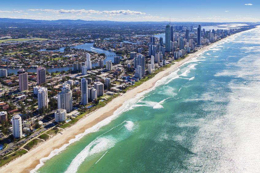20412678 - aerial view of gold coast, queensland, australia