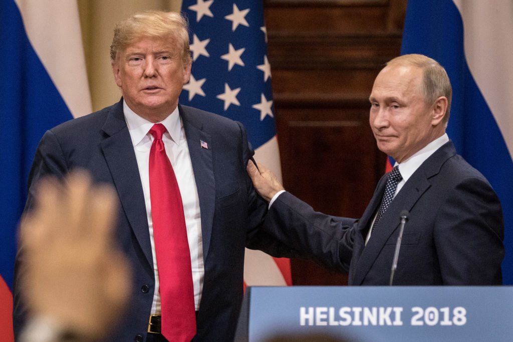 Дональд Трамп і Володимир Путін фото