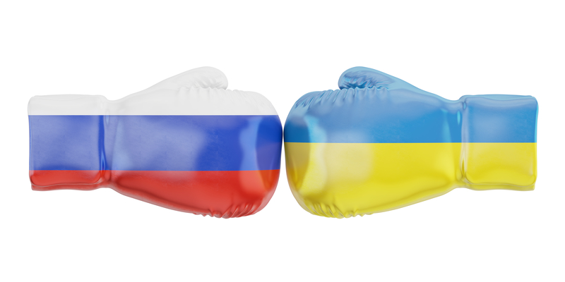 Україна і Росія прапори