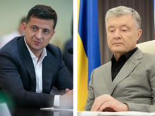 Зеленський і Порошенко фото